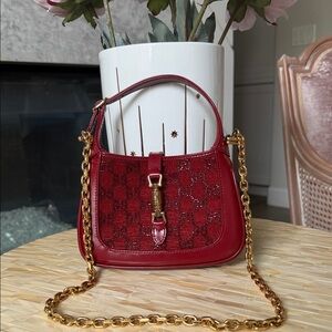 Gucci Red Mini Bag with Gold Chain